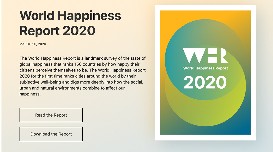 Informe Felicidad 2020
