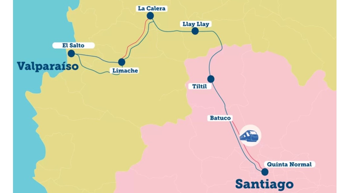 Chile. Tren Santiago - Valparaíso