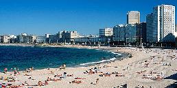 Playa de Riazor en Coruña