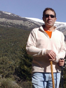 Marco Antonio Díaz, en una excursión por la montaña