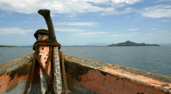 navegando por el Golfo de Fonseca