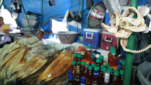 aceite y mandíbulas de tiburón en La Libertad