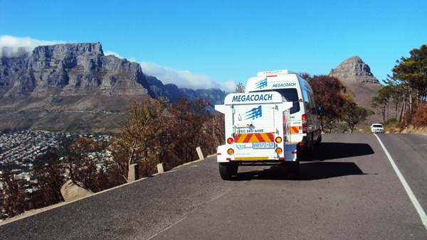subida por carretera a la Table Mountain